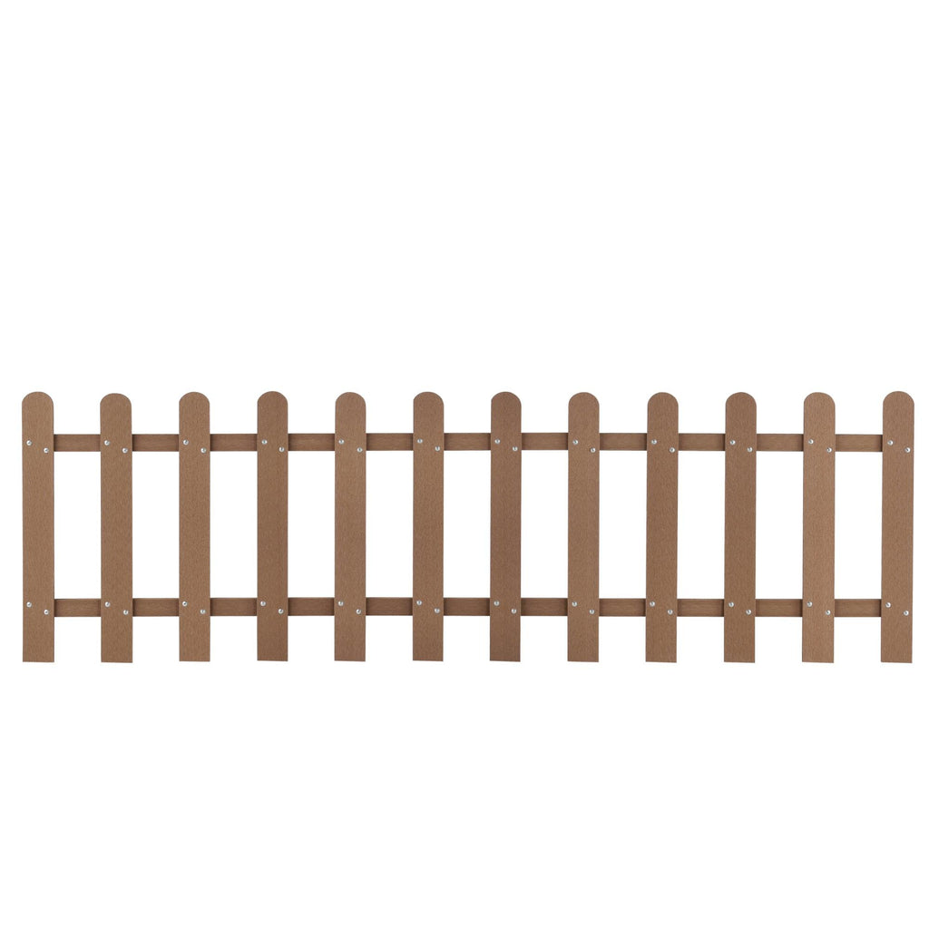 Clôture décorative brise vue brise vente bois composite (wpc) brun 200 x 60 cm 03_0001486 - Helloshop26
