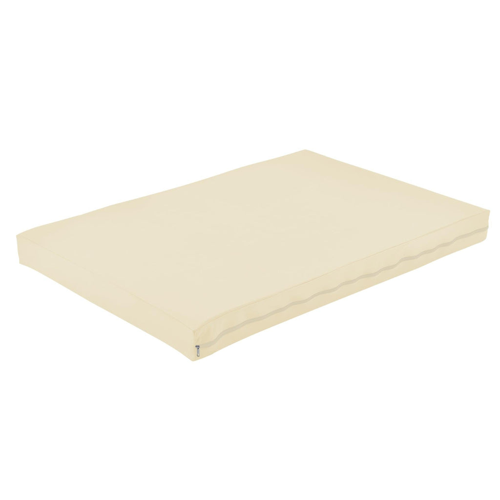 Coussin de palette avec housse éponge polyéthylène 120 cm blanc beige 03_0001539 - Helloshop26