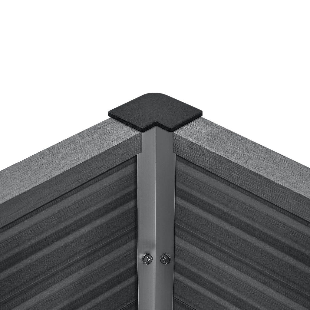 Caisse à fleurs bac à fleurs pot de fleurs bois composite WPC 100 x 50 x 50 cm gris 03_0001244 - Helloshop26