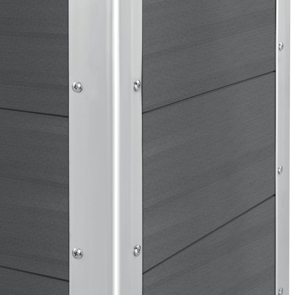 Caisse à fleurs bac à fleurs pot de fleurs bois composite WPC 100 x 50 x 50 cm gris 03_0001244 - Helloshop26