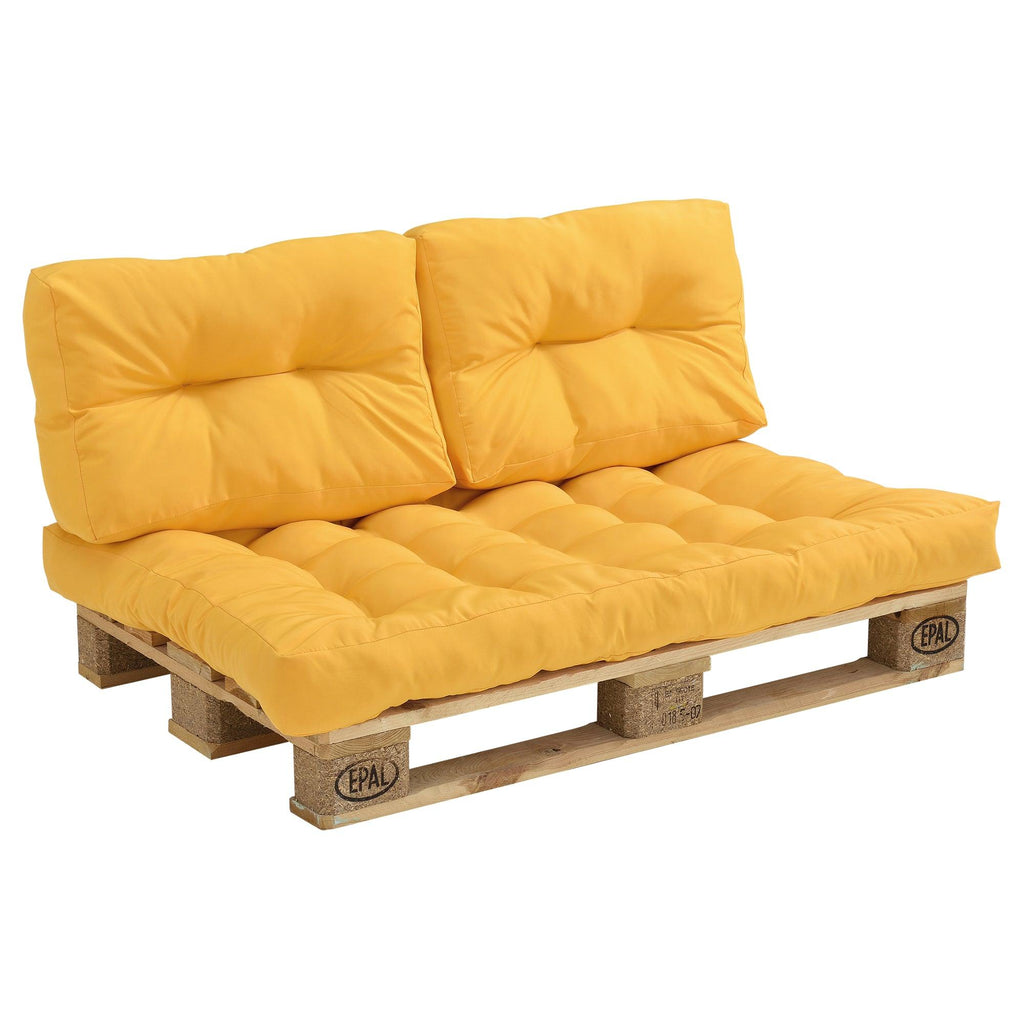 1x Coussin de siège pour canapé d'euro palette de palettes rembourrage meuble jaune 03_0000156 - Helloshop26