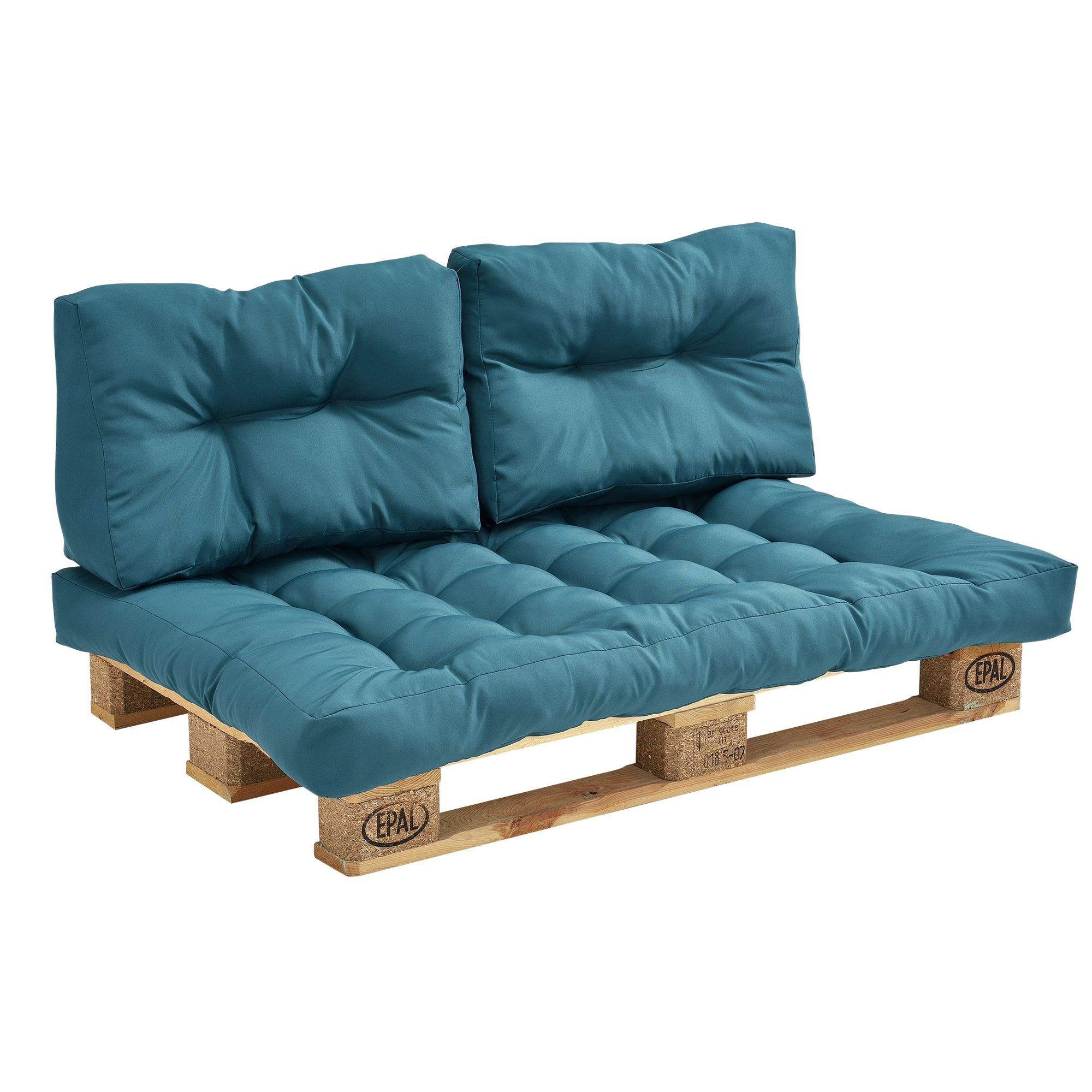 Coussin de dossier pour canapé d'euro palette rembourrage meuble turquoise  03_0000151