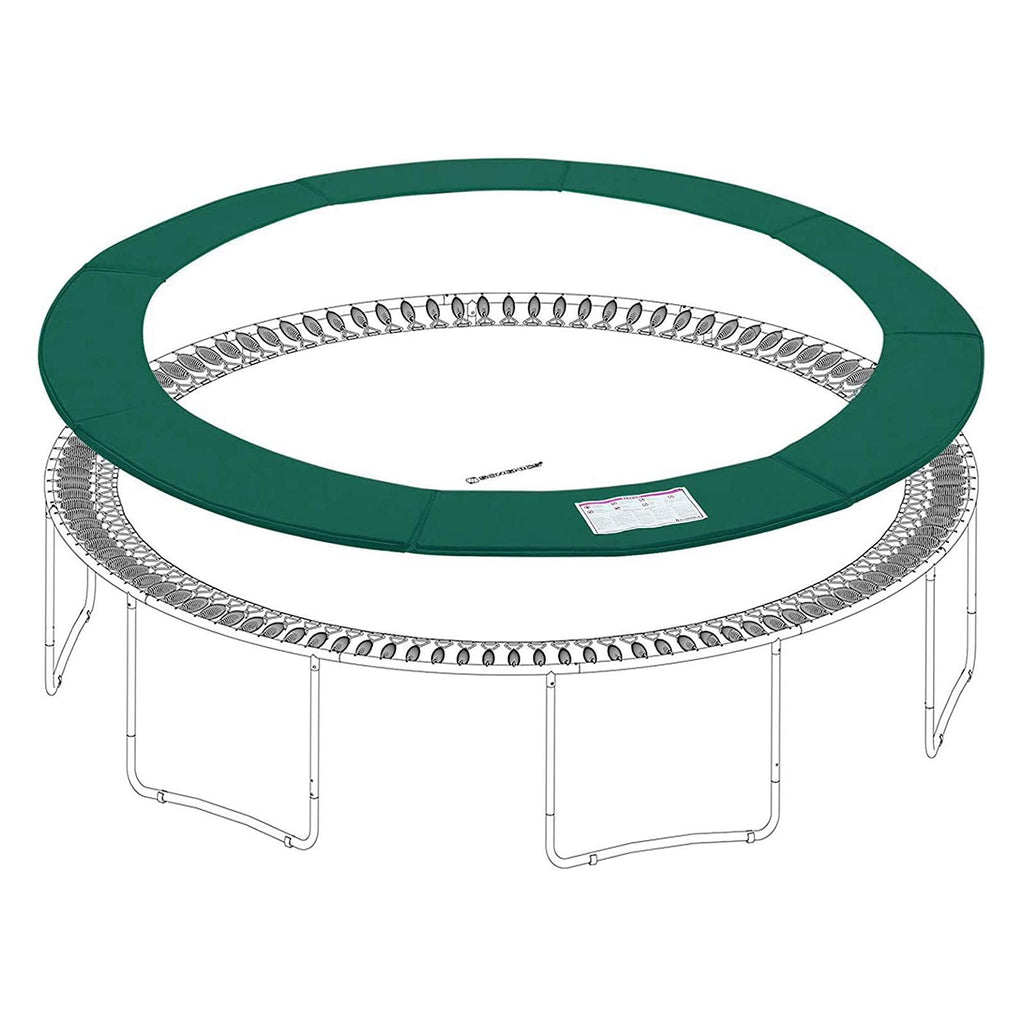 Coussin de sécurité de trampoline de remplacement rechange diamètre 366 cm résistant aux rayons uv anti-déchirure taille standard vert stp12gn 12_0001973 - Helloshop26