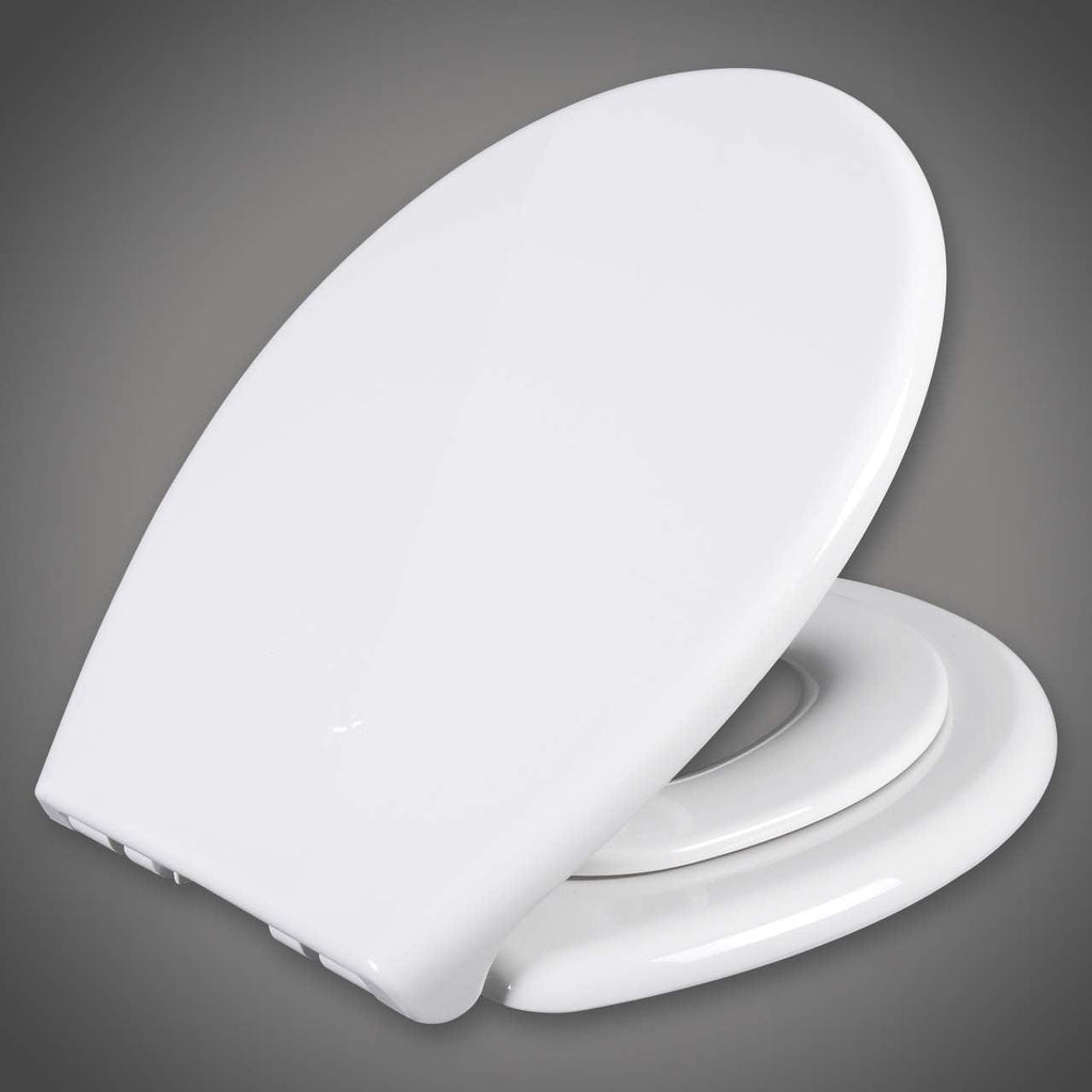 Abattant WC siège de toilette pour enfant familial siège de toilette à fermeture douce blanc 19_0000680 - Helloshop26