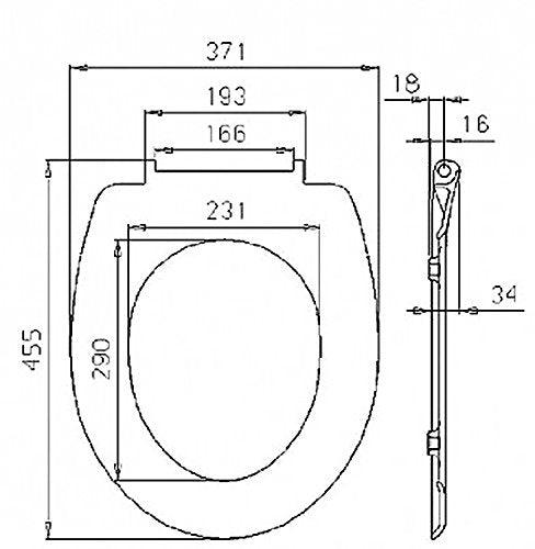 Abattant WC siège de toilette à fermeture douce sièges de toilette antibactériens avec charnière réglable 19_0000734 - Helloshop26