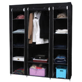 Armoires penderie tissu meuble de rangement noir 180 cm  2012041