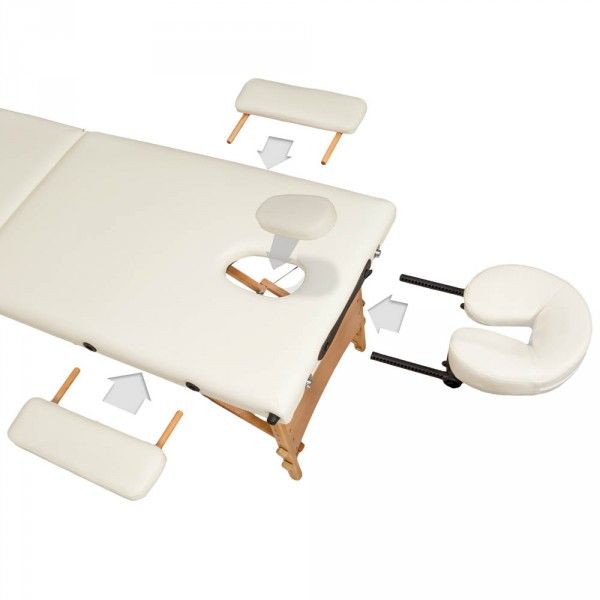 Table de massage crème 2 zones avec sac de transport 2008049