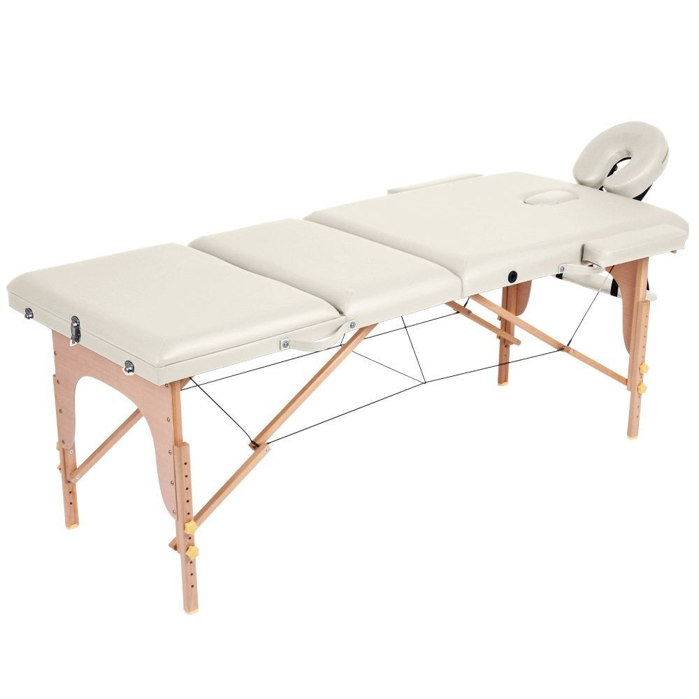 Table de massage pliante 3 zones crème 2002013