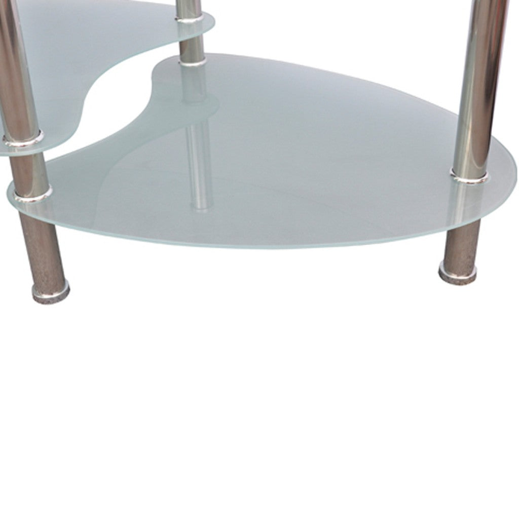 Table basse design blanche verre  0902001