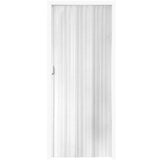 Porte accordéon pliante PVC salle de bain  extensible coulissante largeur 80 cm blanc 08_0000547