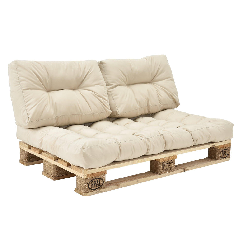 Coussin de siège pour canapé palette rembourrage meuble crème 03_0000153 - Helloshop26