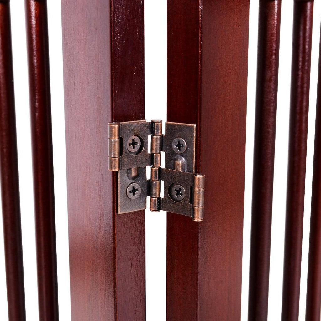 Barrière de porte pour chien pliable barrière de sécurité pour animaux en bois de pin 203 cm 20_0000229 - Helloshop26