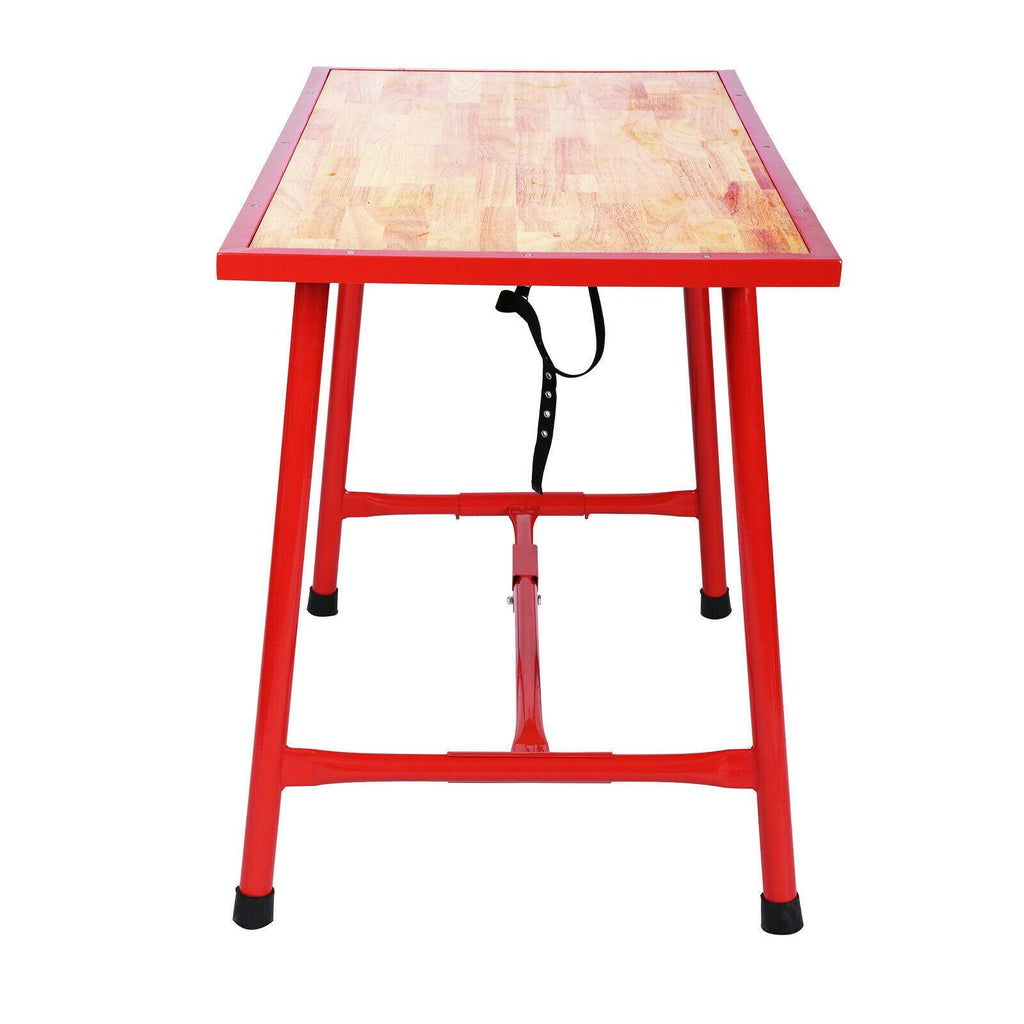 Établi pliable table d’atelier pliante table de travail 120 cm bois 16_0000517 - Helloshop26