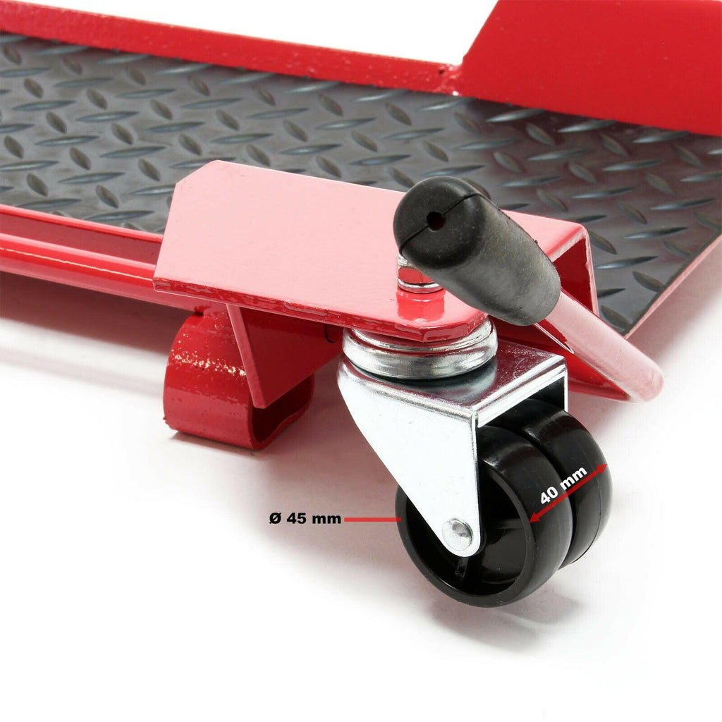 Chariot roulant range moto aide manœuvre et stationnement 60 cm support rail béquille 16_0002570 - Helloshop26