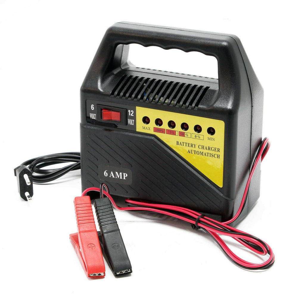 Chargeur de batteries pour les véhicules 6v 12v 6a automobile voitures recharger 16_0001708 - Helloshop26