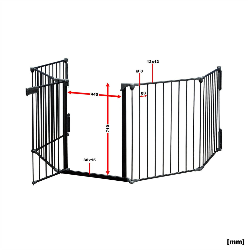 Barrière de protection de cheminée 300cm pare-feu grille de sécurité enfants 16_0002545 - Helloshop26