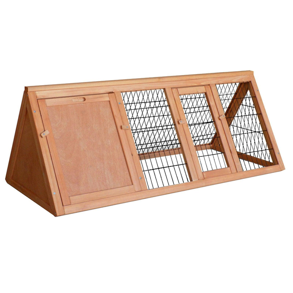 Clapier à lapin espace extérieur bois d'épicéa petits animaux enclos 118 cm extérieur 16_0002235 - Helloshop26