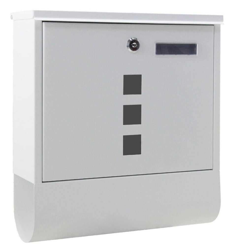 Boite aux lettres design avec porte-journaux pour montage au mur courrier blanc 16_0000054 - Helloshop26