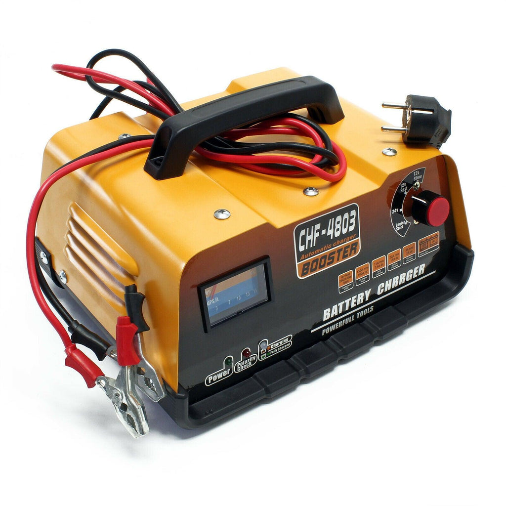 Chargeur batteries voitures 12v/ 24v fonction aide pour le démarrage 16_0001703 - Helloshop26