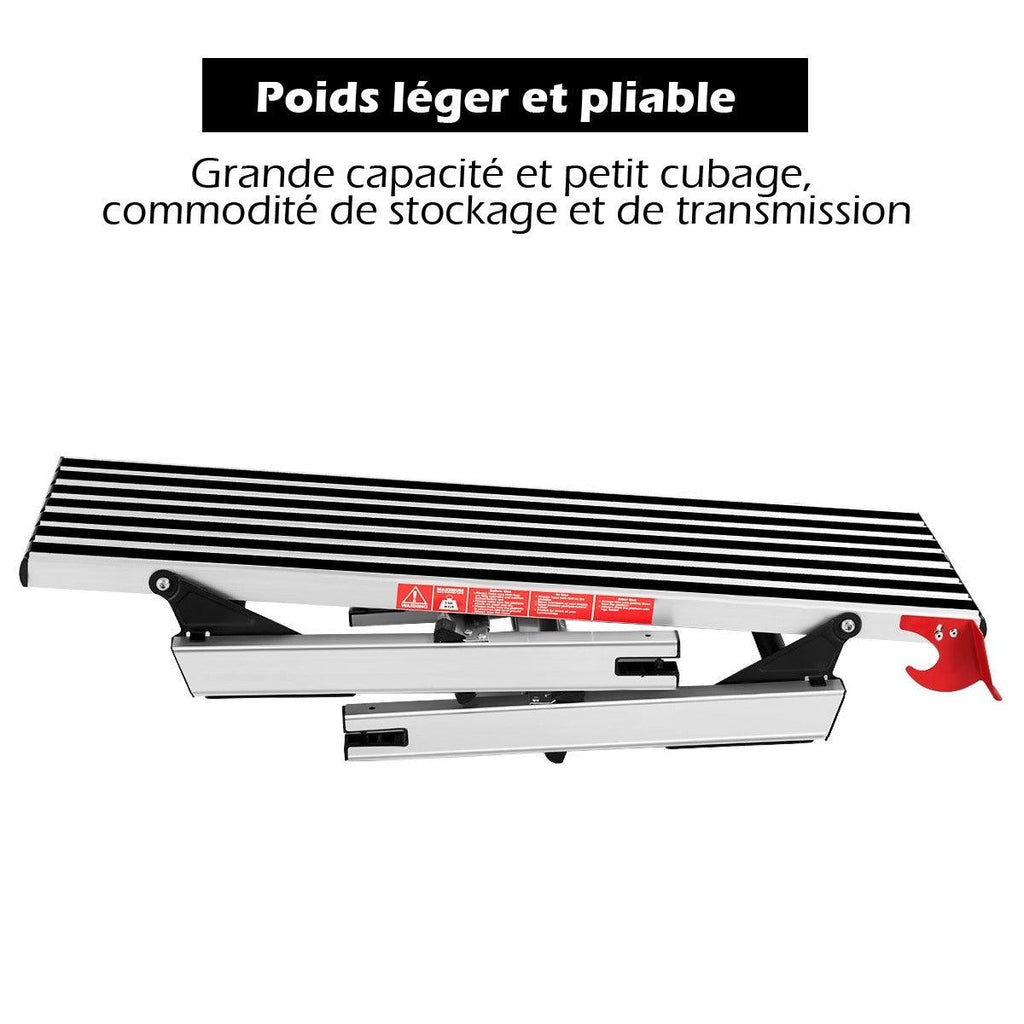 Escabeau plateforme pliant capacité de 150 kg en aluminium 20_0000589 - Helloshop26
